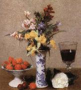 Still lIfe with Flowens and Fruit